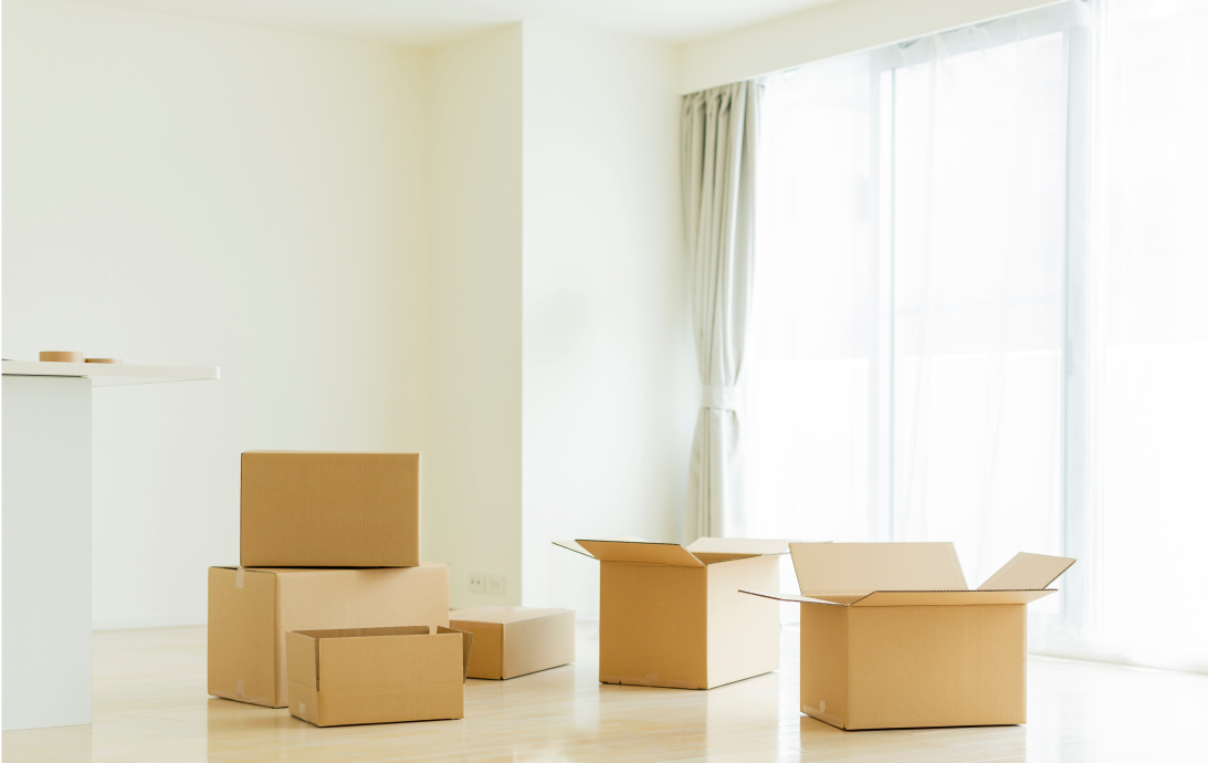 不用品回収後の部屋の写真