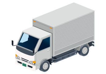 2tアルミ板トラックのイラスト